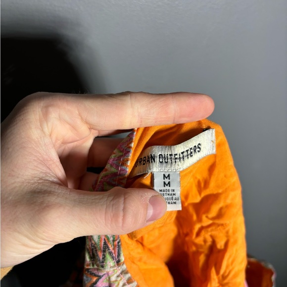 Urban Outfitters Linen Blend Geometric Mini Skirt Womens Size Medium - Picture 4 of 5